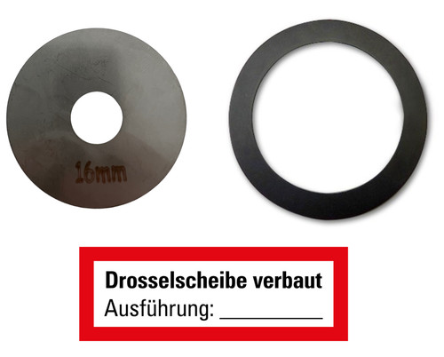 16mm drosselscheibe - drosselscheibe, f