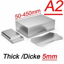 Edelstahlblech gebürstet Dicke 5mm V2A Zuschnitte Platte VA Blech 50 100-450mm