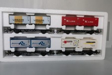 Märklin H0 unbespielt 4er Set 4515 Containertragwagen mit Containern, OVP