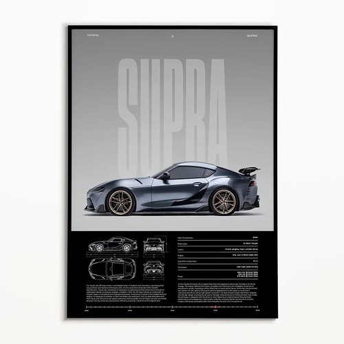 Toyota supra mk5 a90 poster - toyota,