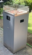 Buschbeck Loungefeuer 'Malta', grau, Edelstahl, ca. 38 x 38 x H91 cm