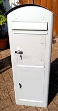 Stand- Hoch- Briefkasten mit Paketfach 99x34,5x27cm inkl. Bodenplatte u. 4 Füßen