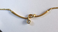 Collier in 585er Gelbgold mit Brillant ca. 0,07 ct