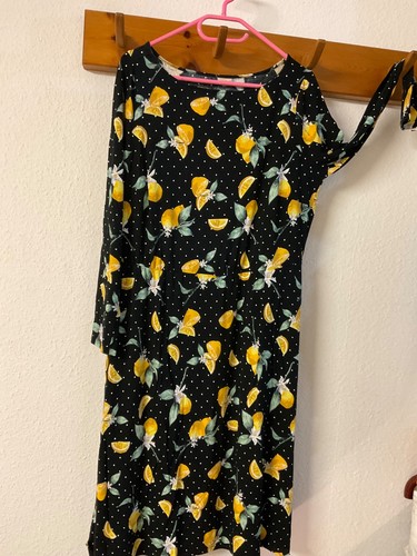 Damen kleid mit zitronen - damen,