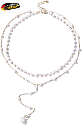 Layered perlen choker - layered,