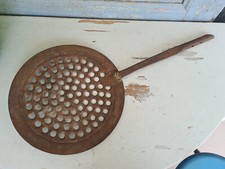 Y6649 Große, alte Schöpfkelle | Schmiedeeisen Pfanne | Kelle | Metzger | Maronen