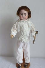 antike Puppe mit Porzellankopf gemarkt Dep C 3 mit Zugstimme wohl Frankreich