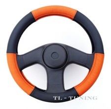 Lenkradbezug orange schwarz - , orange-schwarz