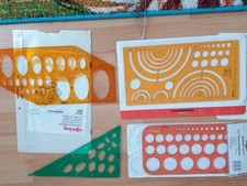 Zeichenschablonen für Technisches Zeichnen 5 Stück