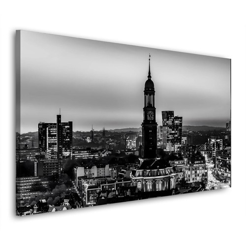 Hamburg skyline schwarz weiß - hamburg,