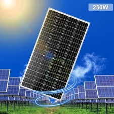 250W Solarmodul Monokristallin Solarpanel Solaranlage Wohnmobil Camping Heim 0%