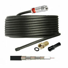 15m Koaxialkabel 135dB Sat Koax Kabel DIGITAL SAT Schwarz Außenbereich 4K UHD WS