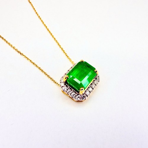 Anhänger 48ct smaragd - 3.48ct, &