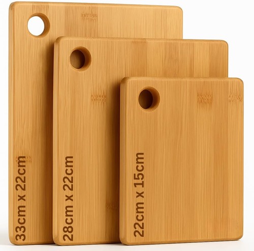 Schneidebrett holz 3er set - holz, 3