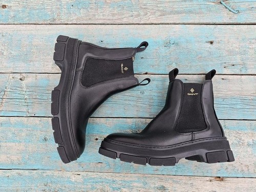 Women gant boots black leather - women,