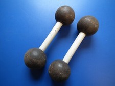 alte antike Hanteln 1 Paar Metall aus den 30iger 30iger Jahren  gute Erhaltung