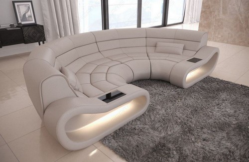 Big sofa leder couch led - leder,