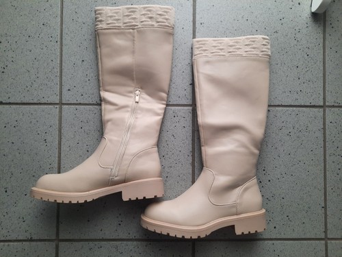 Stiefel langschaft beige - 38,