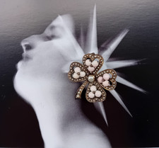 antike Kleeblatt Brosche