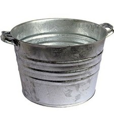 Zinkwanne rund 40 cm extra