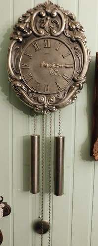 Zinn kettenzug wanduhr atlanta - zinn,