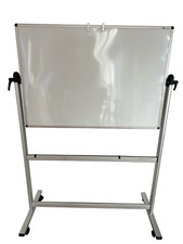 VIZ-PRO Doppelseitiges Magnetisches Drehbares Mobiles Whiteboard, Aluminiumrahme