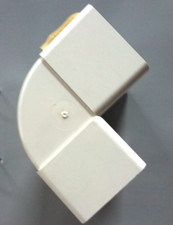 Es Tair Flachkanal Umlenkbogen 90° senkrecht weiß Muffe 110x55mm Lüftungskanal