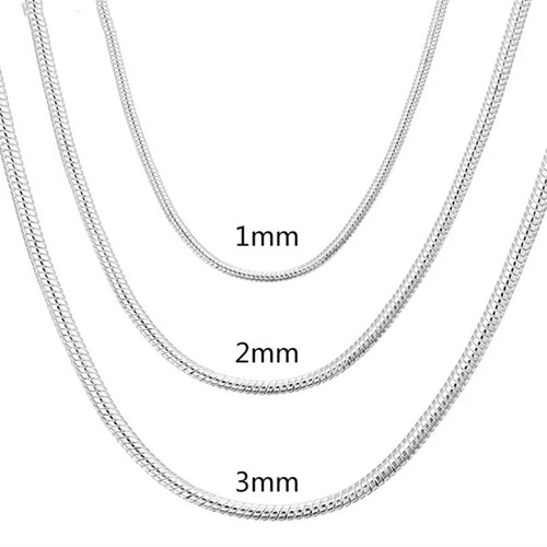 925 silber schlangenkette - silber,