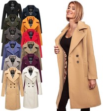 Navahoo Damen Mantel Trenchcoat Wintermantel Übergangs Jacke Parka Lang B661