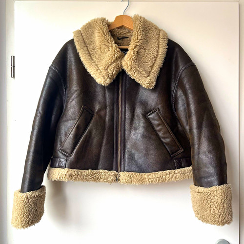 Zara women double faced faux - zara,