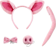 4-teiliges Schwein Kostüm