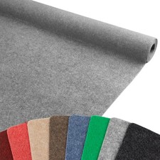 Eventteppich RIPS MALTA Grau Messeteppich Läufer Hochzeitsteppich versch. Größen