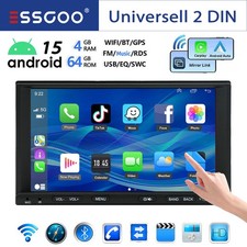7 Zoll Autoradio 2 DIN Android 15 4+64GB GPS Navi RDS Bluetooth WIFI SWC Carplay