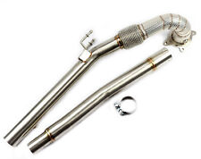 High-Quality Edelstahl Downpipe 70mm + Hitzeschutz für Golf 5 6 GTi TSI A3 8P TT