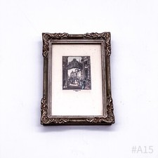 Kolorierte Radierung Michaelerplatz Wien 1920er Jahre gerahmt (7 x 10 cm)