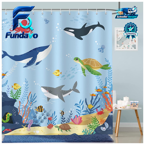 Duschvorhang ozean delfin - ozean,