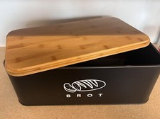 Schwarz - Brotkasten mit