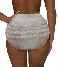 super soft PVC Rüschen 4302R Windelhose Rüschenhose Gummihose Schlüpfer ABDL