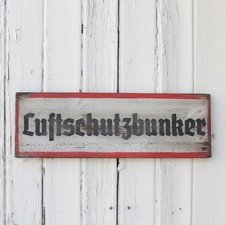 Holzschild Luftschutzbunker