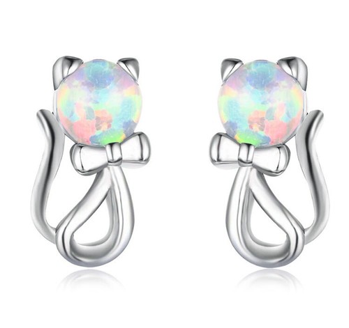 Opal 925 silber ohrstecker - opal,