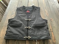 Biker Lederweste Lederkutte Kutte Rockerweste Motorrad Weste Bikerweste