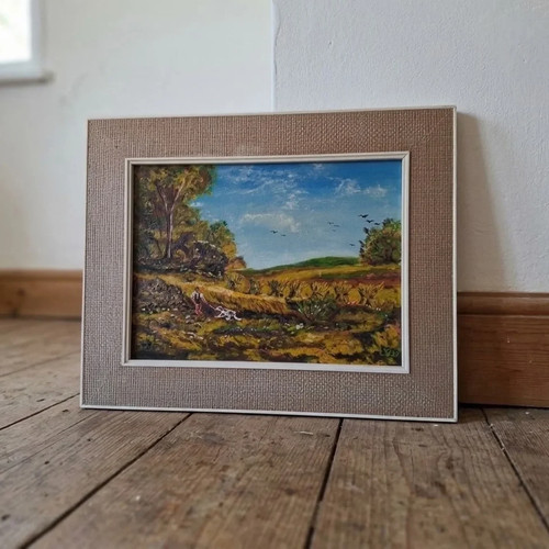 Altes ölgemälde handgemalt - altes,