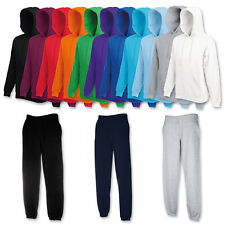 Jogginghose Hoodie Jogginganzug Fruit of the Loom Sporthose Kapuze Pullover Set