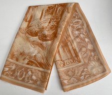 Laura Biagiotti ROMA  Fabelhaftes Seide Tuch Halstuch Schal 90x90cm Beige Crem