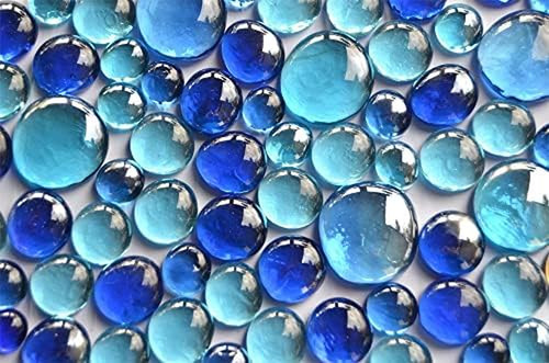 Blaue glassteine deko steine - deko,