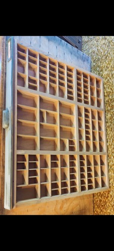 Druckerschublade alt holz - druckerschublade,