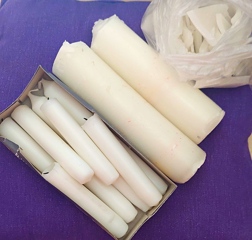 Kerzenwachs reste 1kg weiß - kerzenwachs,