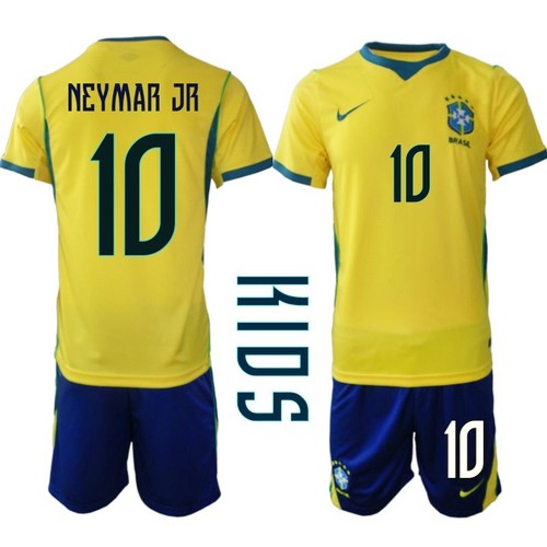 Neymar gelbes trikot set - #10, trikot-set