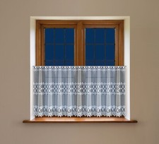 Scheibengardine Bistrogardinen aus hochwertigem Jacquard Weiß