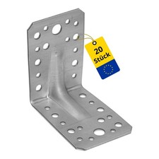 Winkelverbinder mit Sicke 20er-Pack, Schwerlastwinkel, Holzverbinder Winkel KPL
